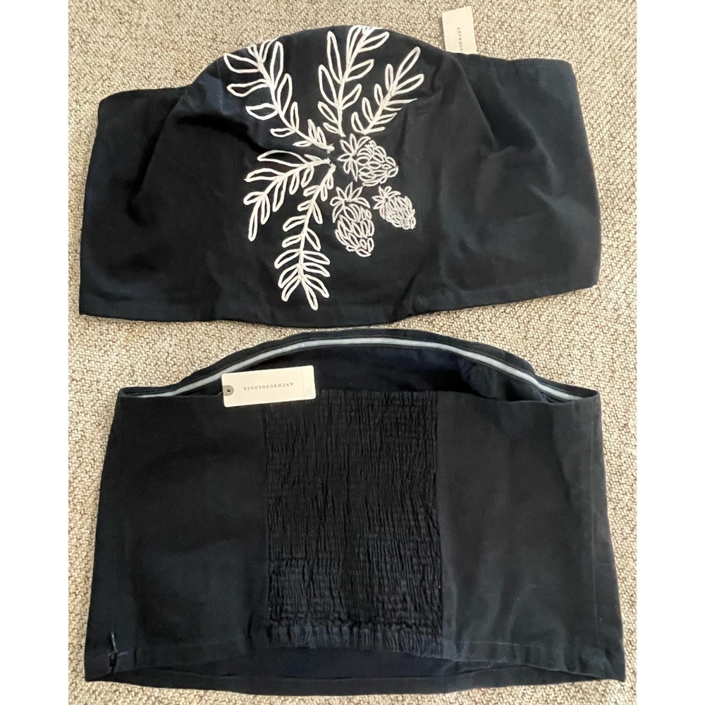 Anthropologie Maeve Embroidered Tube Top NWT Size 14 & 16W - Picture 6 of 16